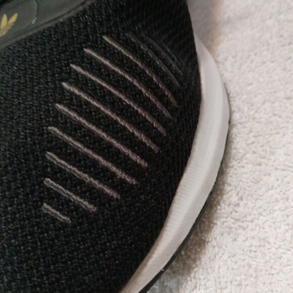 Adidas Originals Swift Run Black/Gray Gold Logo Womens 8 FW1645 Athletic Shoes - Picture 16 of 16
